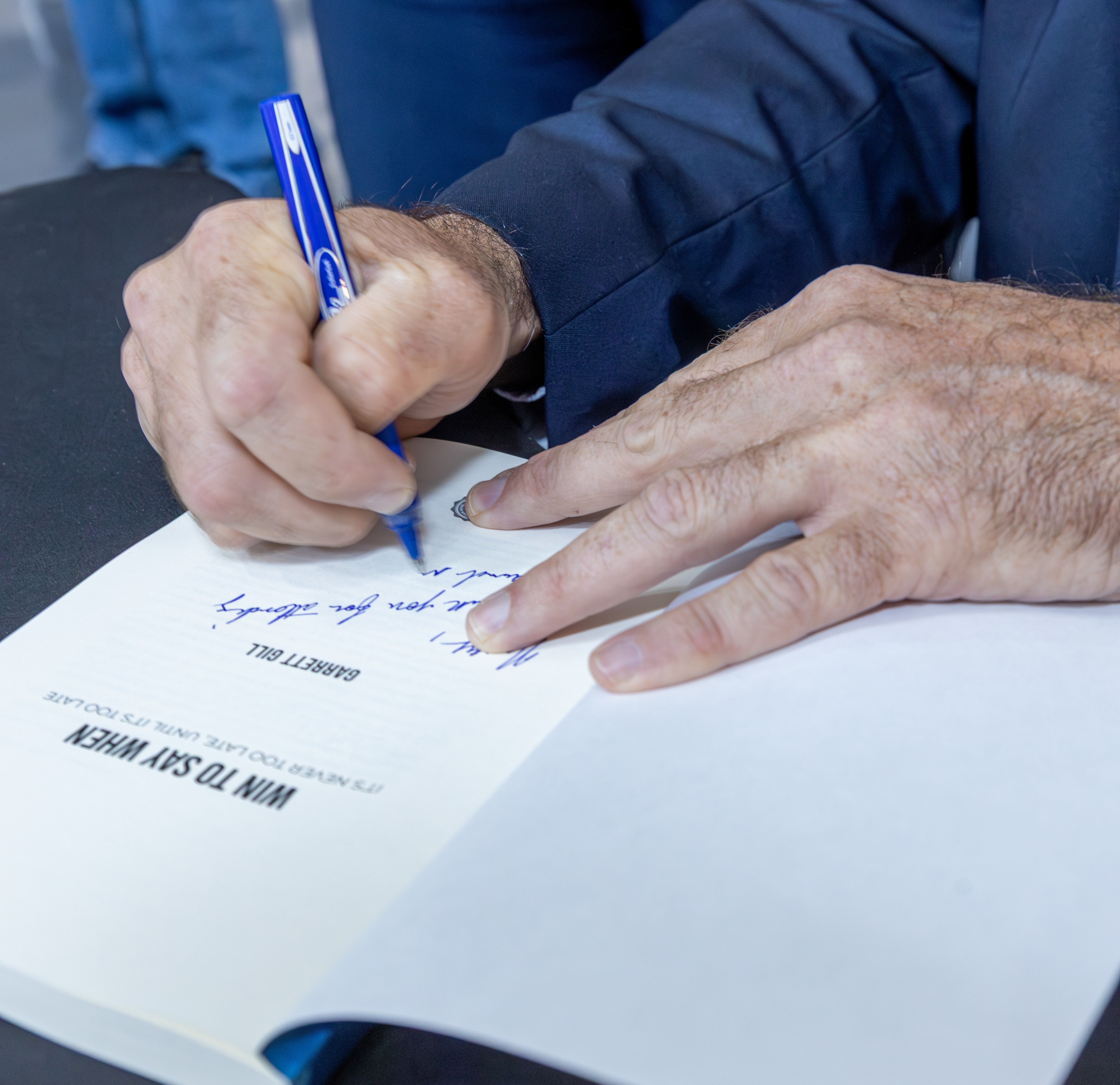 Signed copy of Win to Say When
